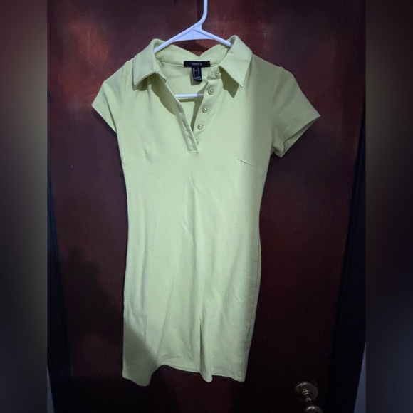 Forever 21 Tops - Forever 21 Light Lime Polo-Style Shift Dress